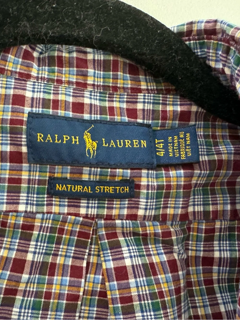 Ralph Lauren 4T Plaid Button up